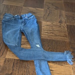 Frayed bottom jeans